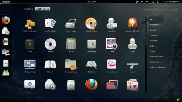 Fedora 16 logiciels