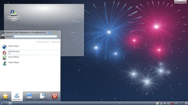 Fedora KDE le menu
