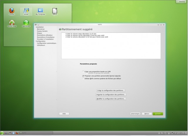 Opensuse partition