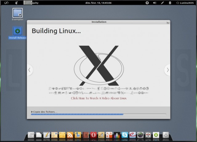 Luninux OS copie les fichiers sur le disque dur