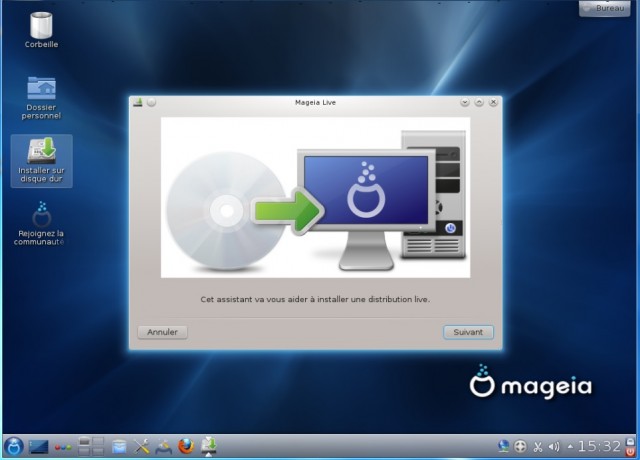 Mageia 2 première étape de l'installation