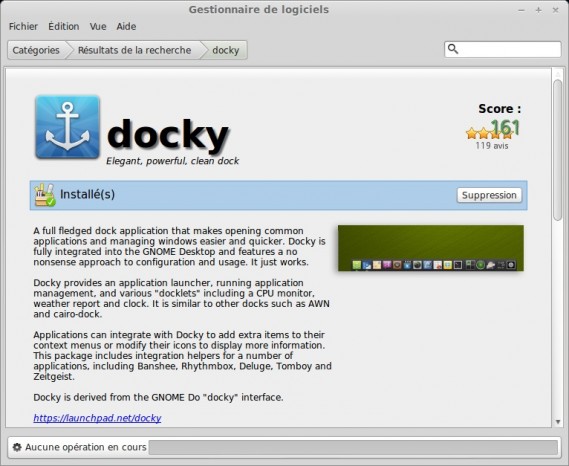 Docky sous Linux Mint