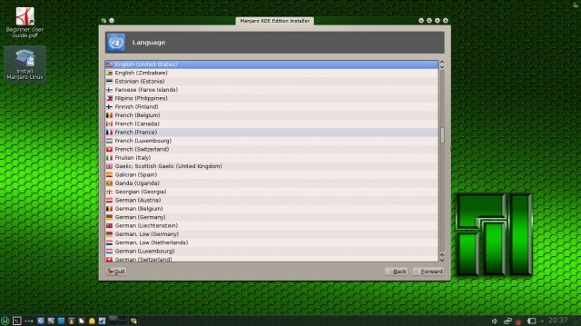 Installer Manjaro avec KDE