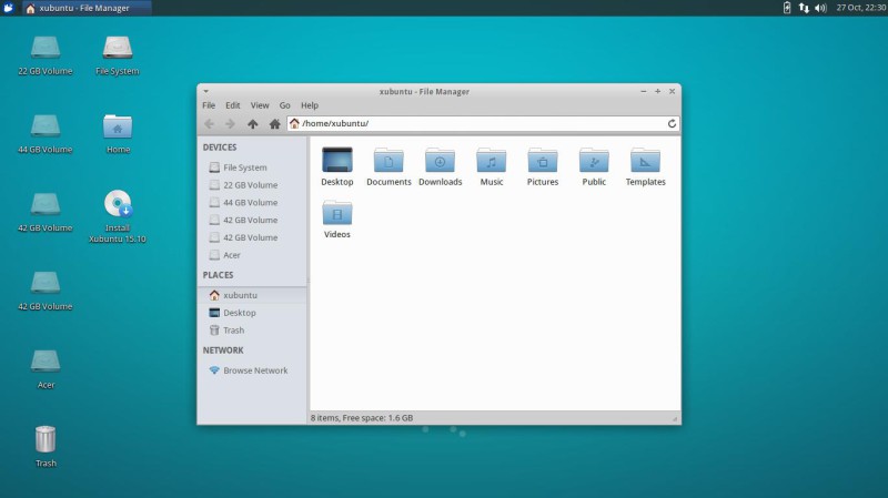 Xubunt 15.10 gestionnaire de fichiers