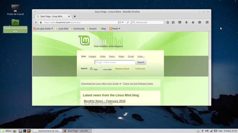 Linux Mint Mate internet