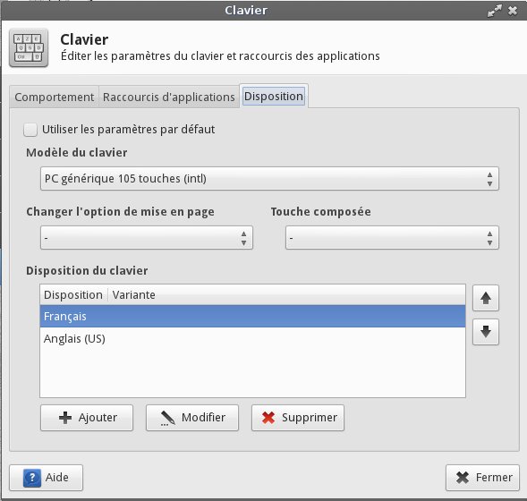 Clavier en français Linux Lite