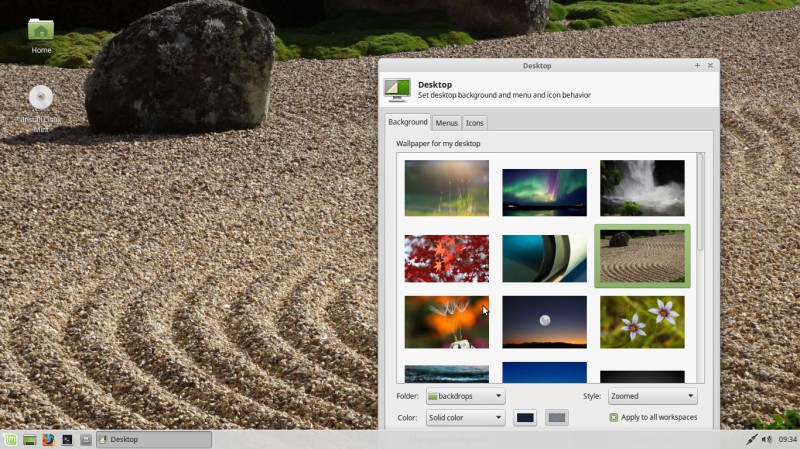 Linux Mint 18 xfce fond écran