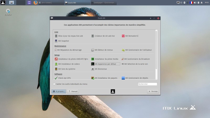 Outils Linux MX16