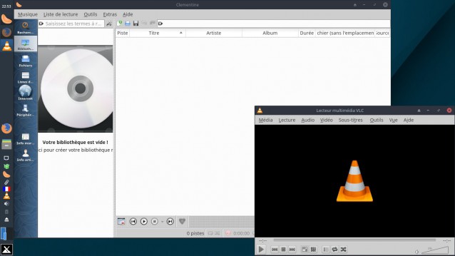 Clementine et VLC MX Linux 17 Beta 1