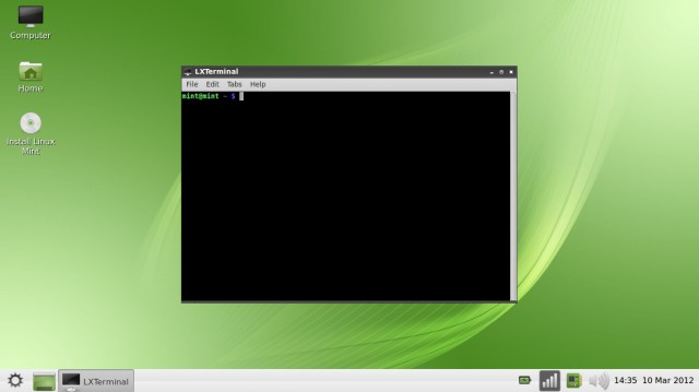 Linux Mint 12 LXDE terminal