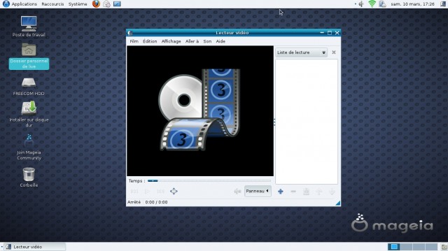 Mageia 1 lecteur vidéo