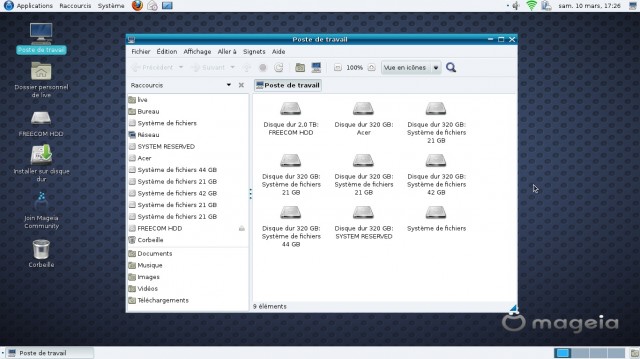 Mageia 1 explorateur de fichiers