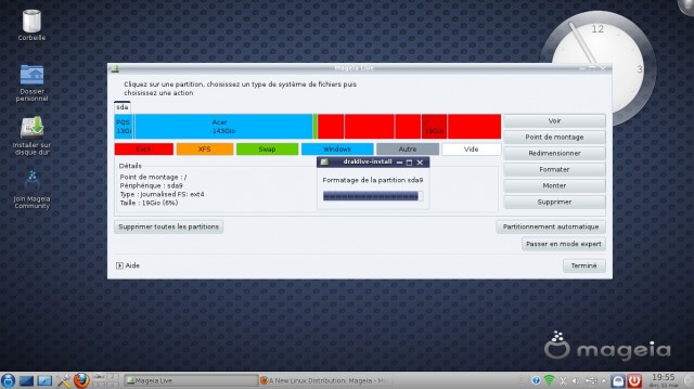 Mageia 1 kde formatage