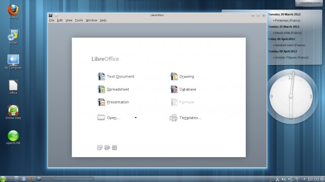 Opensuse 12.1 et libre office