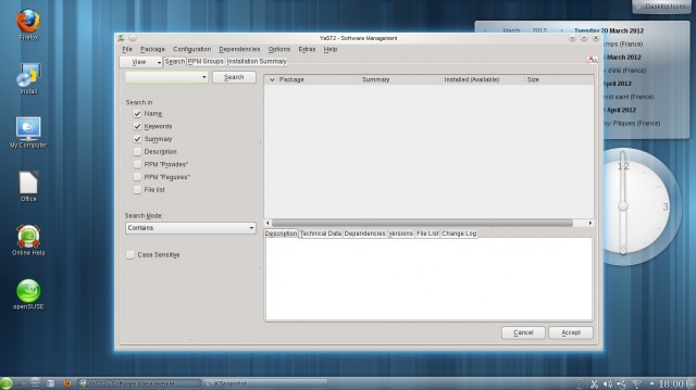 Opensuse 12.1 installer des logiciels