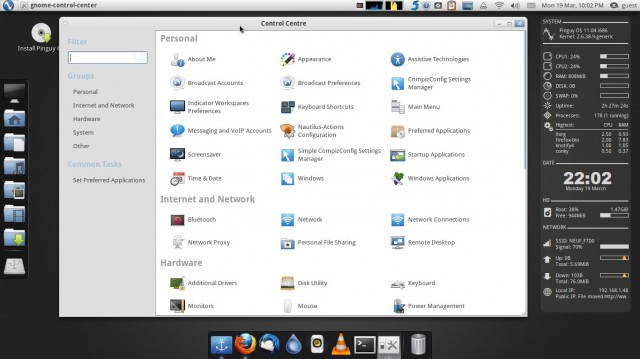 Pinguy os 11.04 Centredecontrôle