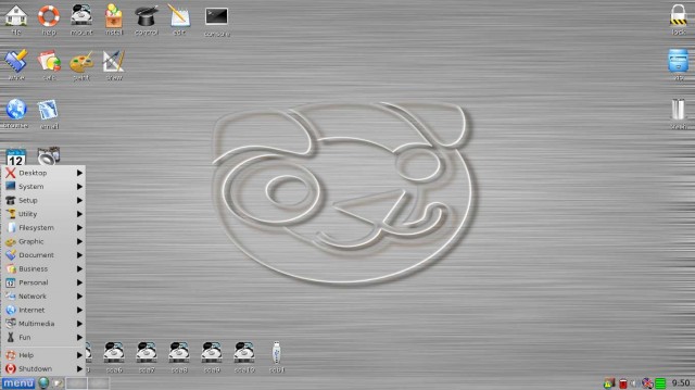 Puppy Linux 528 menu