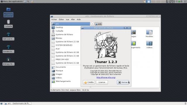 Sabayon 8 xfce Thunar