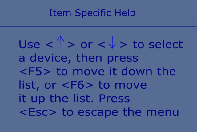 Modification de la séquence de démarrage dans le Bios