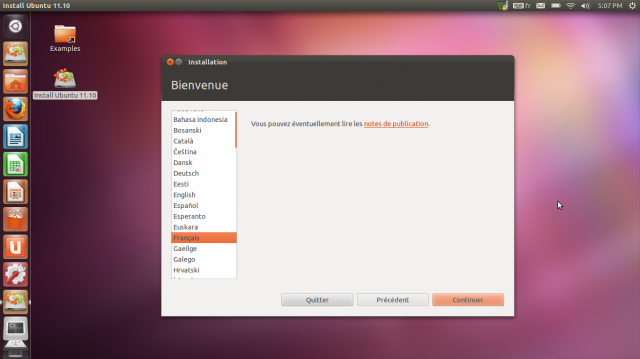 Installation d'Ubuntu 11.10