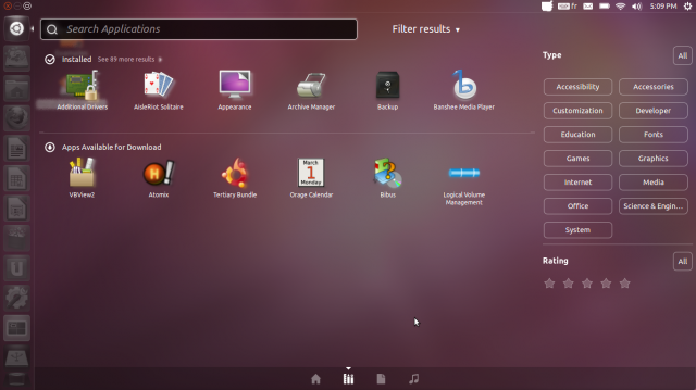 Retouver ses applications sous Ubuntu 11.10