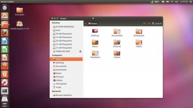 Explorateur de fichiers sous Ubuntu