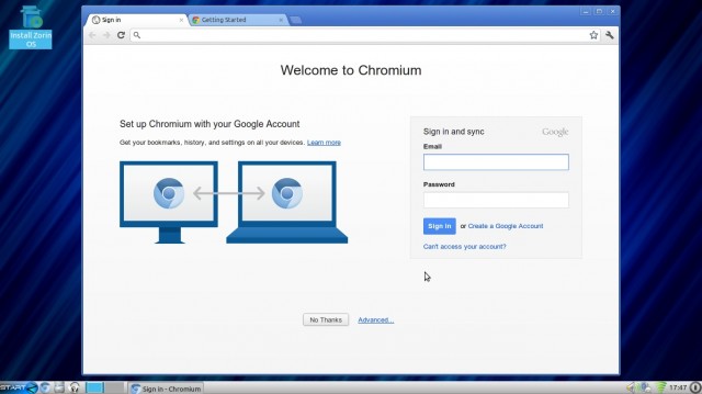 Zorin avec Chromium