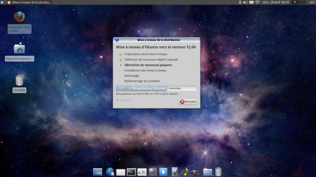 Changemen tde version de Xubuntu