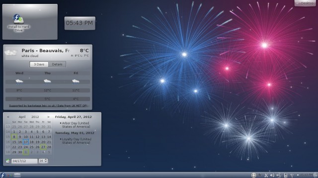 Fedora kde 17 beta le bureau