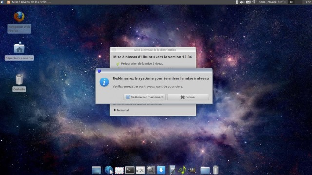 Redémarrage de Xubuntu 12.04