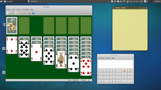 Xubuntu 11.10 jouer prendre des notes  calculer