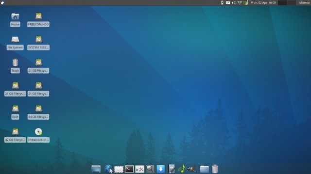 Xubuntu 11.10 le dock