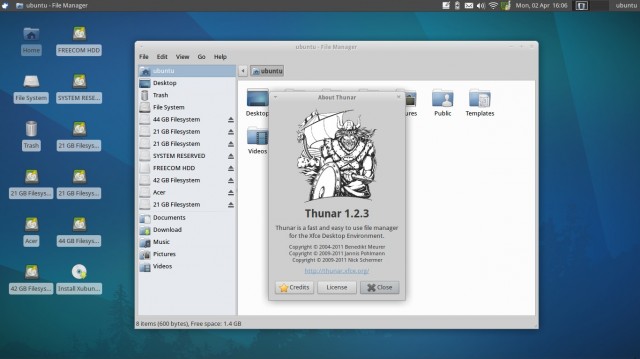 Xubuntu 11.10 explorateur de fichiers