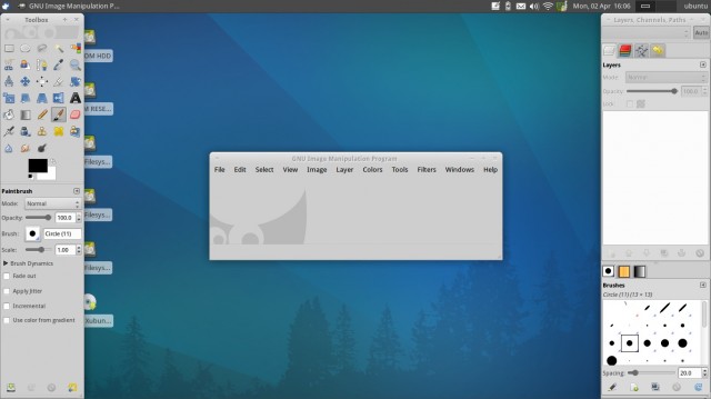 Xubuntu 11.10 Gimp