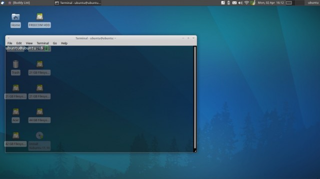 Xubuntu 11.10  le terminal