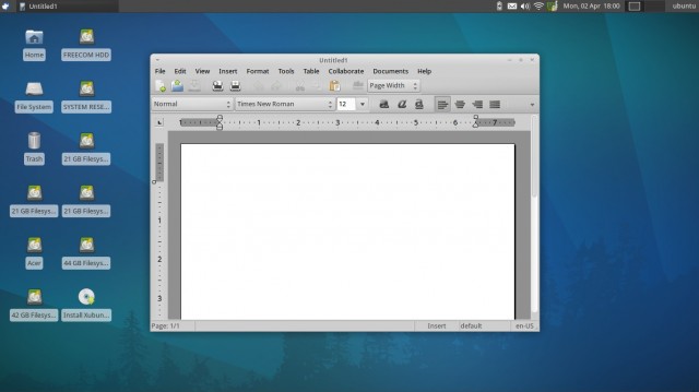 Xubuntu 11.10 Traitement de texte