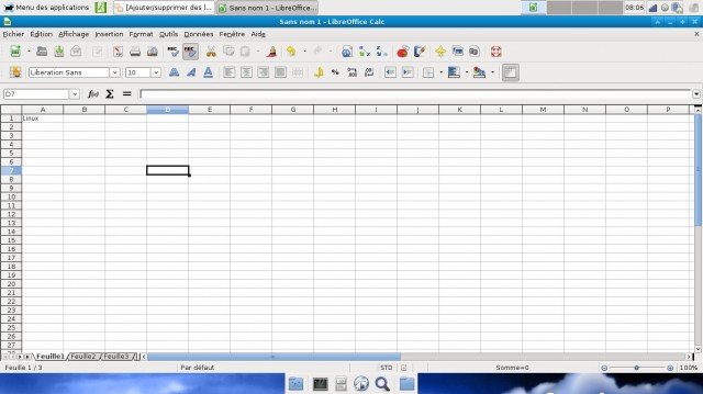 Bureautique tableur sous Linux