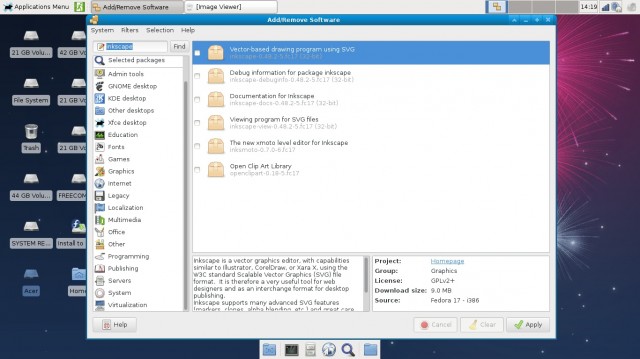Fedora 17 xfce installer un logiciel