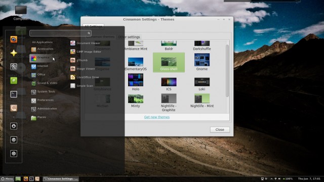 Linux Mint Maya en transparence