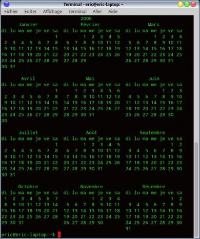 Année 2000 dans un terminal