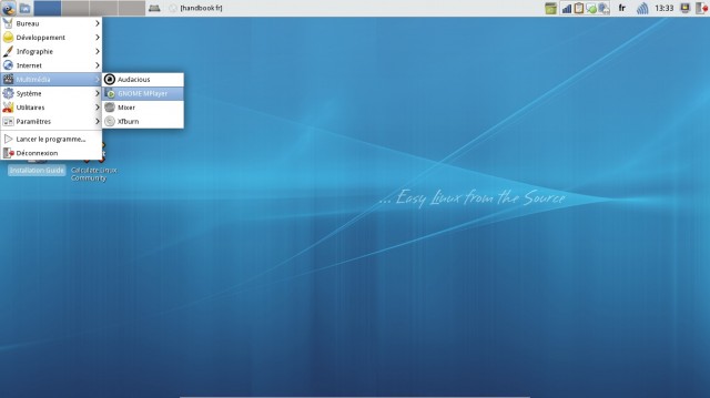 Caculate Linux xfce le menu