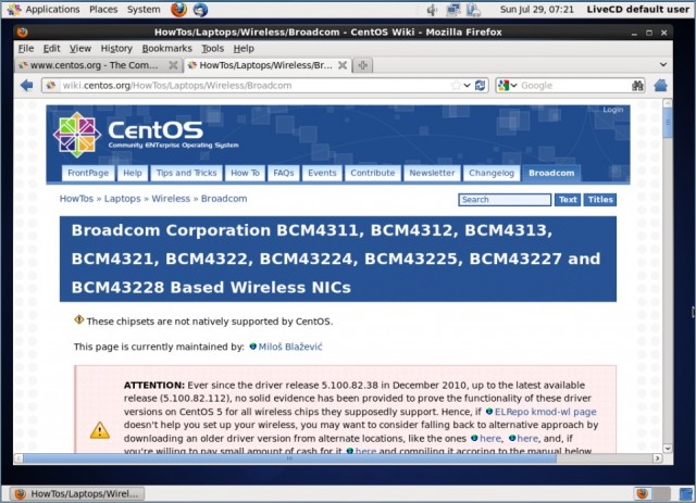 CentOS 6.3 installer le driver Broadcom