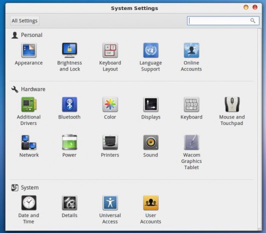 Deepin system settings