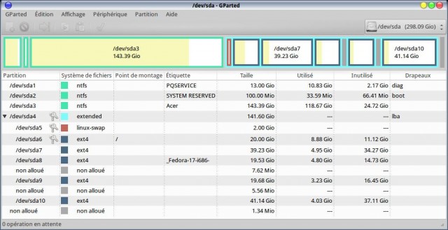 Disques sous Linux avec Gparted