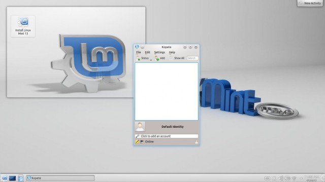 Linux Mint 13 KDE logiciel de chat