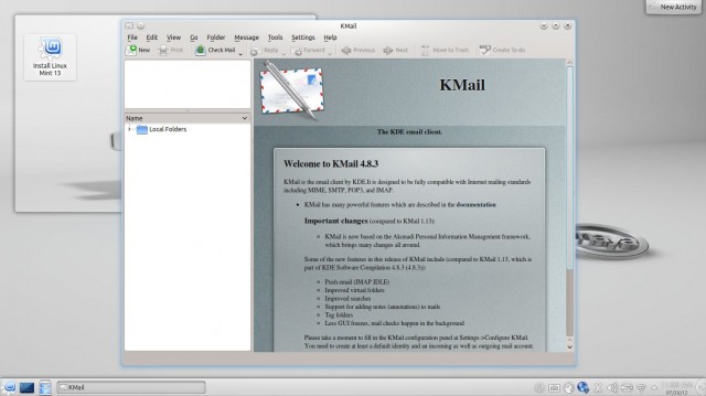 Mint 13 KDE Courrier