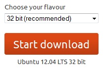 Start download Ubuntu