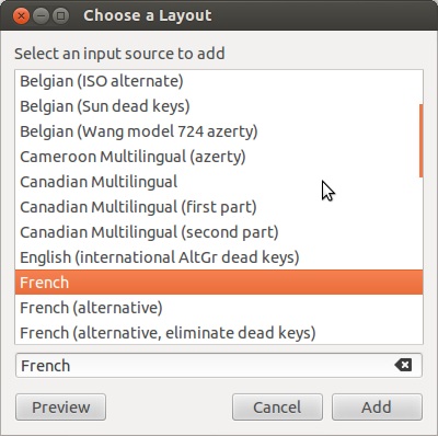 Ubuntu clavier French