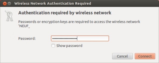 Ubuntu clé WPA pour la connexion WIFI