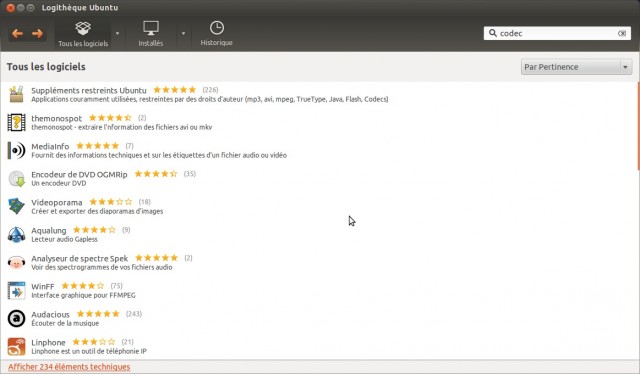 Ubuntu les codecs